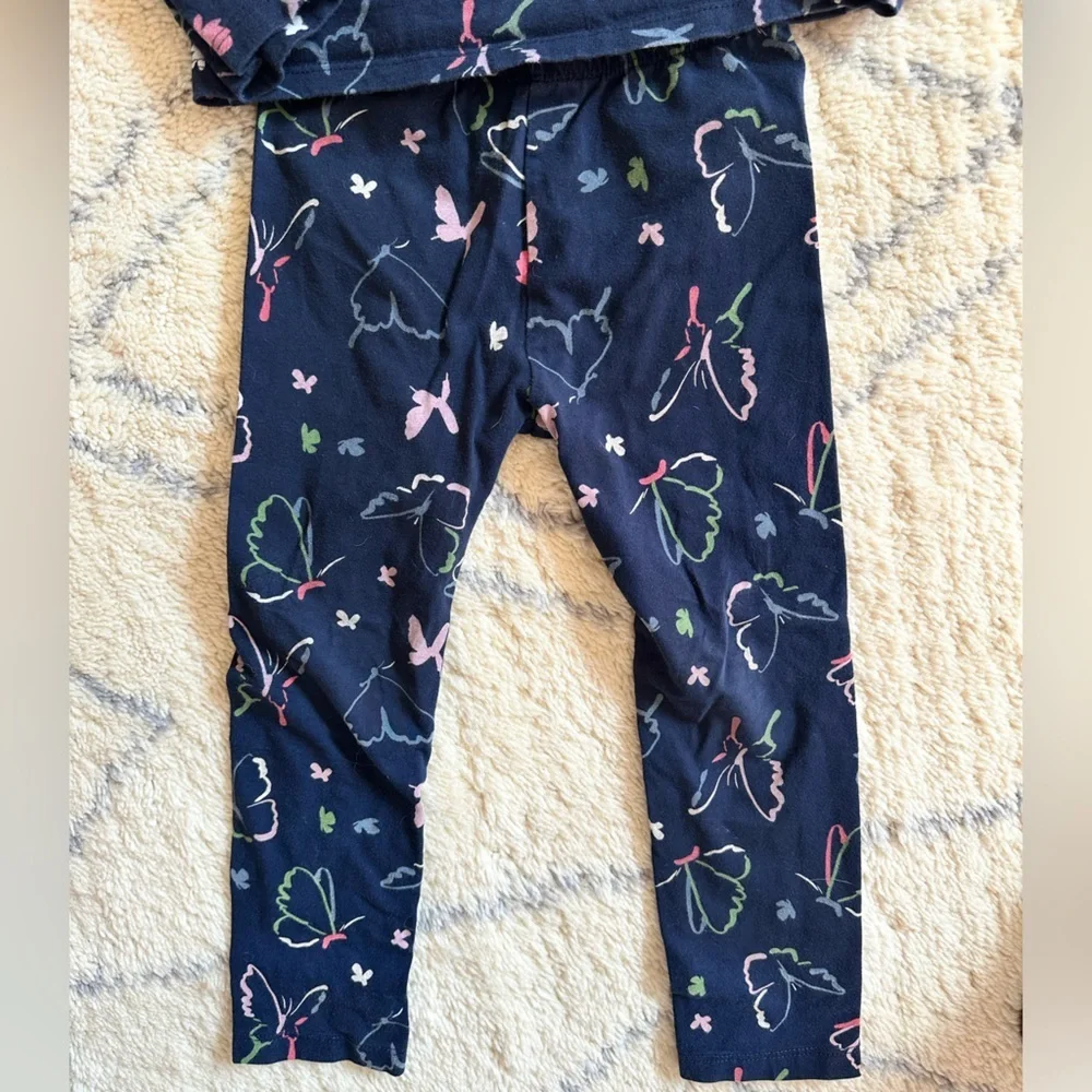 GAP 🦋 Navy Floral Long Sleeve Shirt/pants set